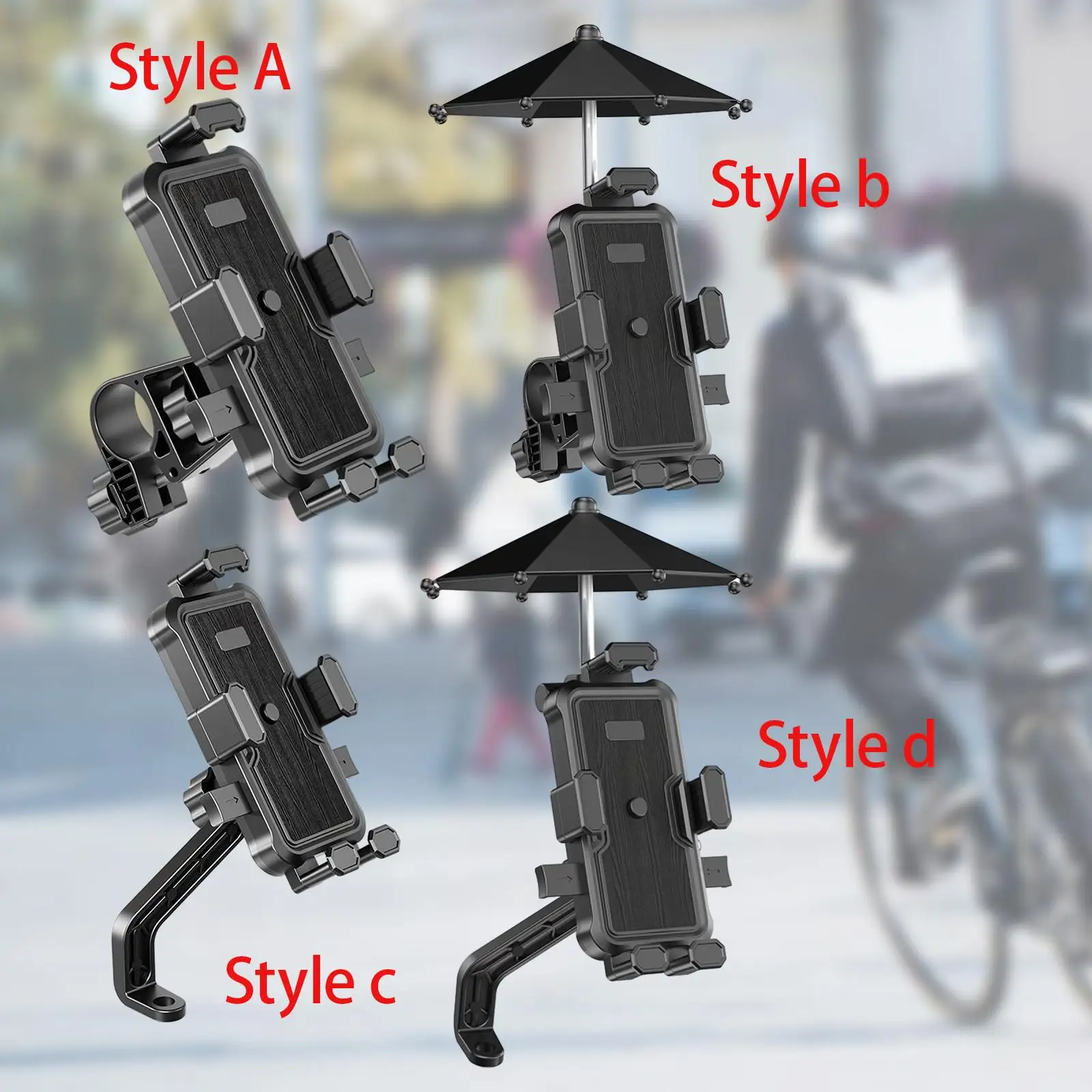 

Motorcycle Phone Holder Phone Stand 360 Degrees Rotating Firm Locking Clip Quick Release Bike Phone Holder Bicycle Phone Cradle