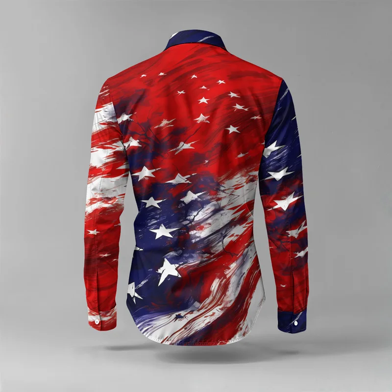 2025 Spring/Summer Men's Shirt Set Brand Printed Fashionable Simple Men's Luxury Long Sleeve Set Breathable Loose Fashion_voghion.com