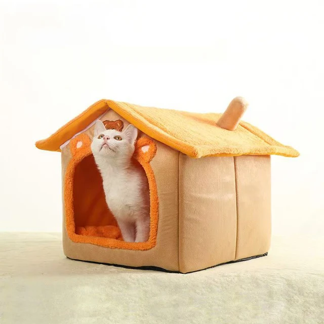 Cat House Semi-Enclosed Four-Season Universal Pet Nest Small Pet Shelter Washable Pet Supplies 2