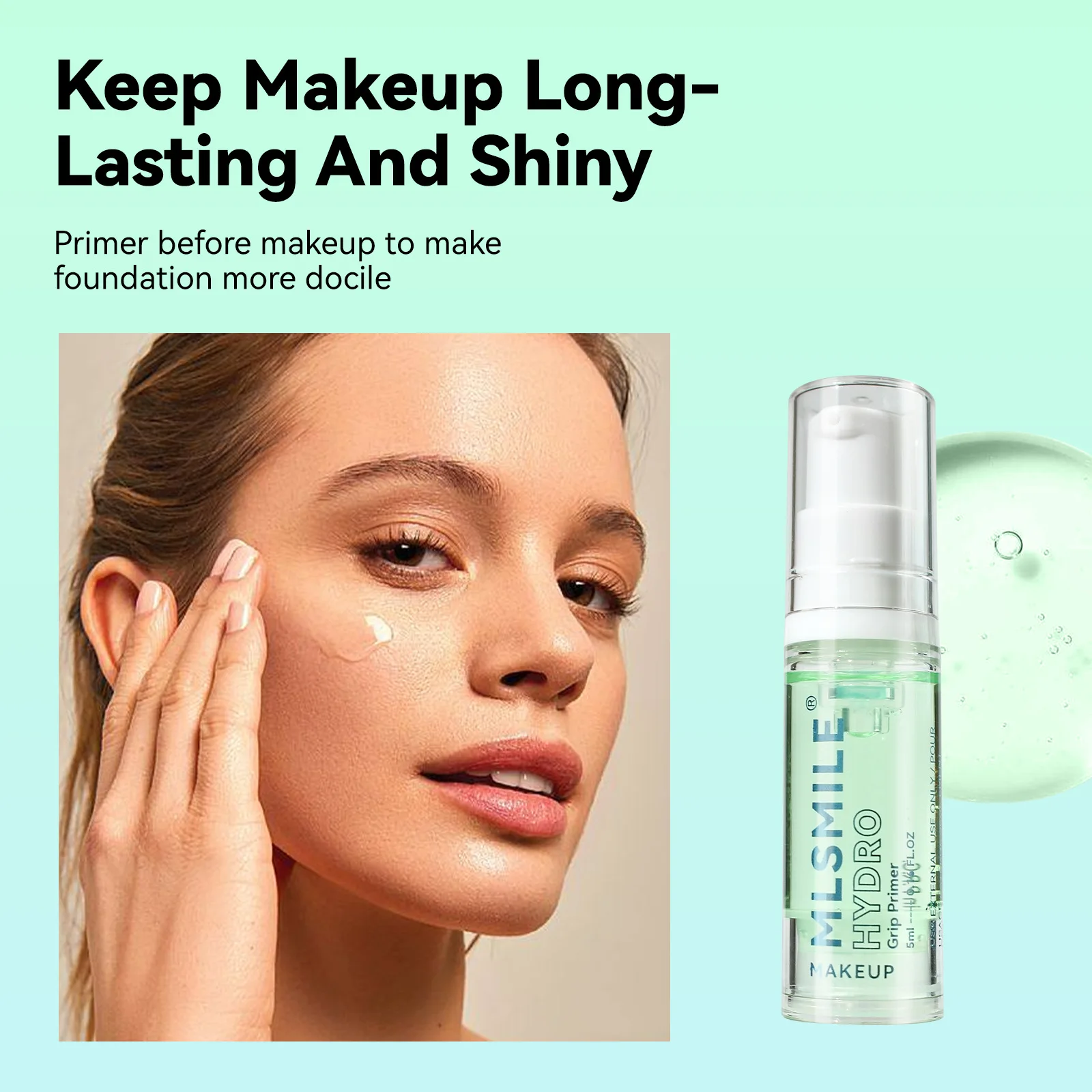 MLSMILE Moisturizing Primer Natural Light & Long Lasting Hydrating Primer Gel Skin Brightening easy to solve Primer Gel 2