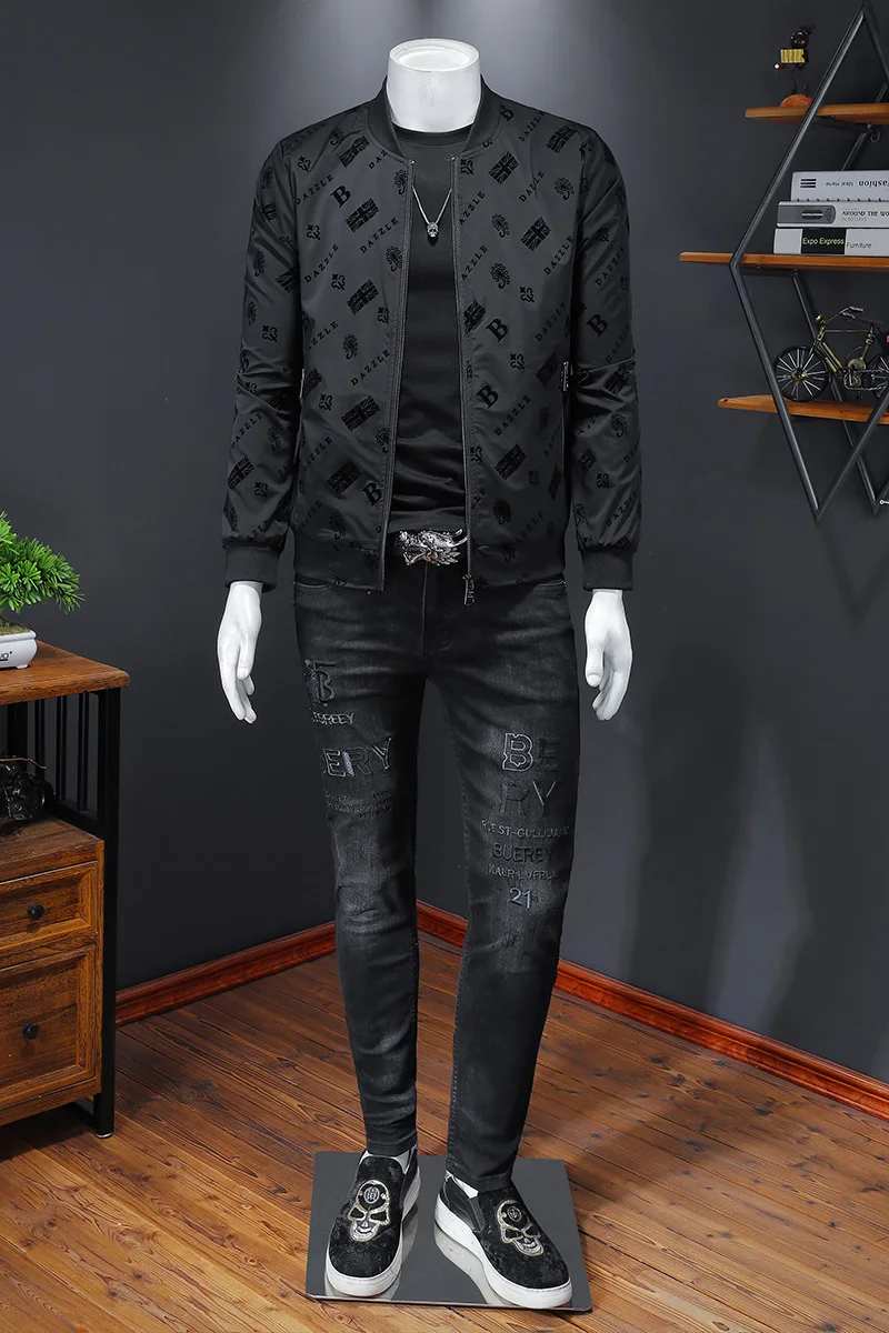 New Arrival Korean Style Slim Fit Men's Jacket with High Quality Luxury Design  bomber jacket  korean fashion  men clothing