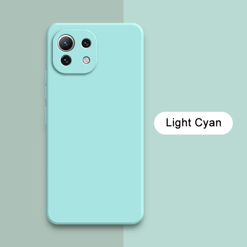 thumbnail image 1 of Original Square Liquid Silicone Case for Xiaomi Mi 11 11T 11X Pro Ultra Lite NE 5G Protection Back Cover Mi11 T 11Lite 11i Funda, 1 of 5