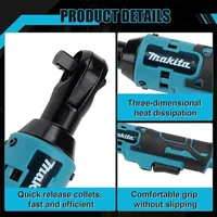 Clé à cliquet sans fil Makita 18V sans balais à angle droit, clé à vitesse variable, outil électrique à LED 4