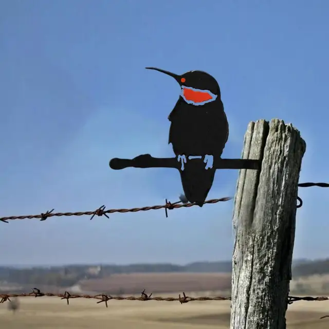 Elegáns Kerti Téttervezés Pileated Madár Rozsdás Üreges Plug-In Szobor Fa Tét Harkály Dekoráció - Image 3