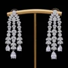 2023 Popular Luxury Droplet Crystal Cubic Zircon Round Cut Women's Bridal Pendant Earrings Pendant 1