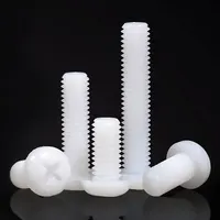 10/ 20/ 50 ชิ้นสีดําสีขาวไนลอนพลาสติก Phillips หัว Cross รอบสกรู Bolt M2 M2.5 M3 M4 M5 M6 M8 ความยาว 4-50 มิลลิเมตร 5