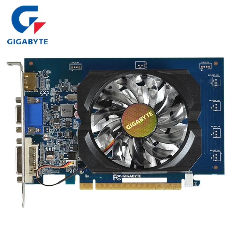 Gigabyte GT 730 1GB Video Card NVIDIA GT730 1GB Graphics Cards GPU Desktop PC Screen Computer Game 630 RX 570 Map HDMI GTX Board external graphics card for pc