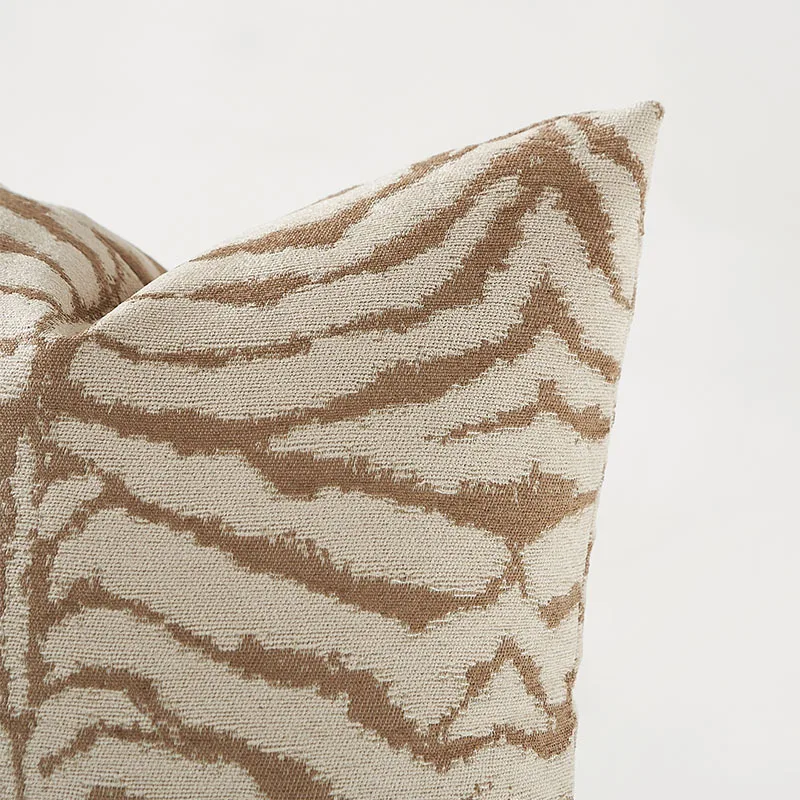 Square Pillow Cover with Geometric Pattern