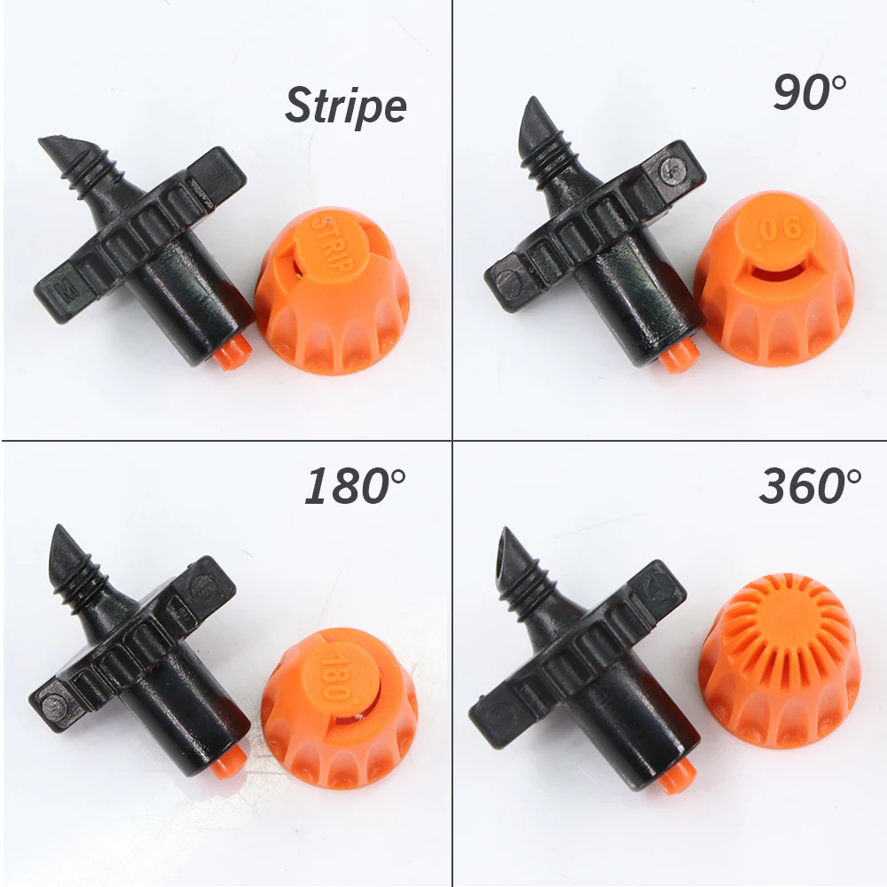 90&deg;/180&deg;/360&deg; Garden Irrigation Spraying Sprinkler Misting Nozzle 20pcs For 5mm Thread Barb Coupling Joint For Bonsai Lawn Yard garden sprinkler plants irrigation kits irrigation sprinklers garden irrigation nozzle drip irrigation sprinklers garden sprayer nozzles