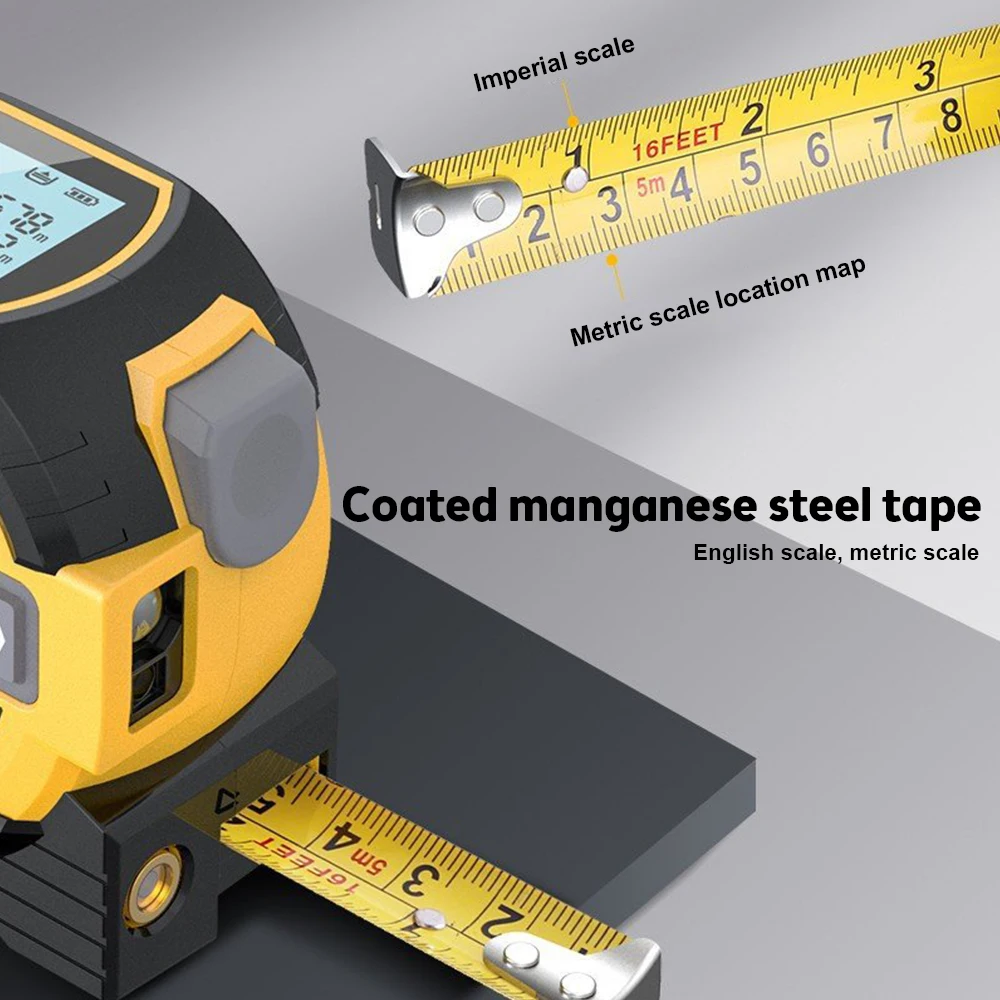 Laser Distance Meter Measuring Laser Tape Measure Digital Rangefinder Digital Electronic Roulette Stainless 5m Tape Ruler