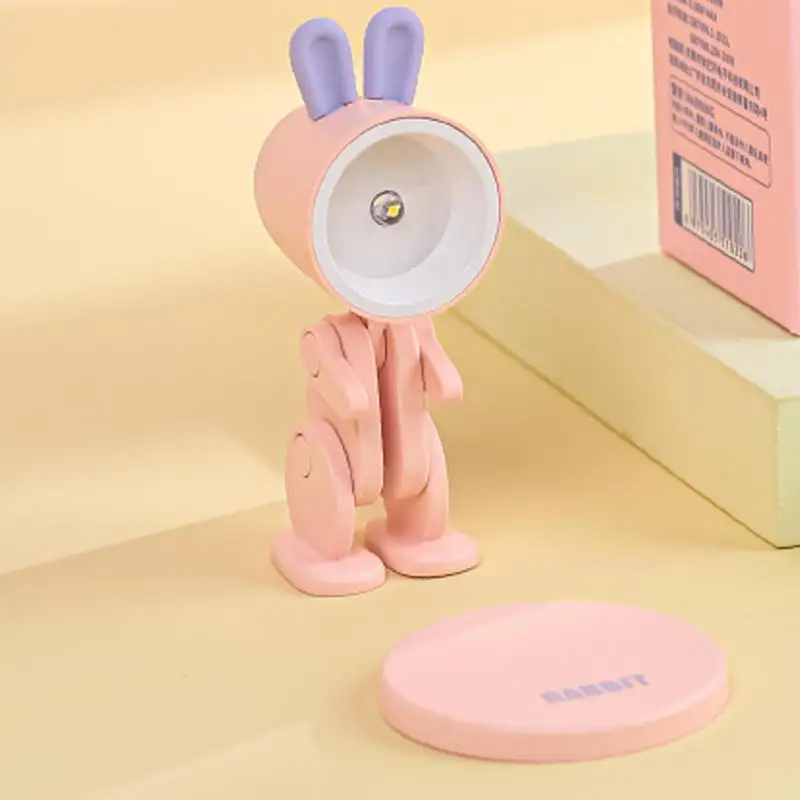 Cute Desk Lamp Rabbit LED Night Light For Kids Adjustable Rabbit Shape Night Lamp Portable Reading Desk Lamp For Children And 5