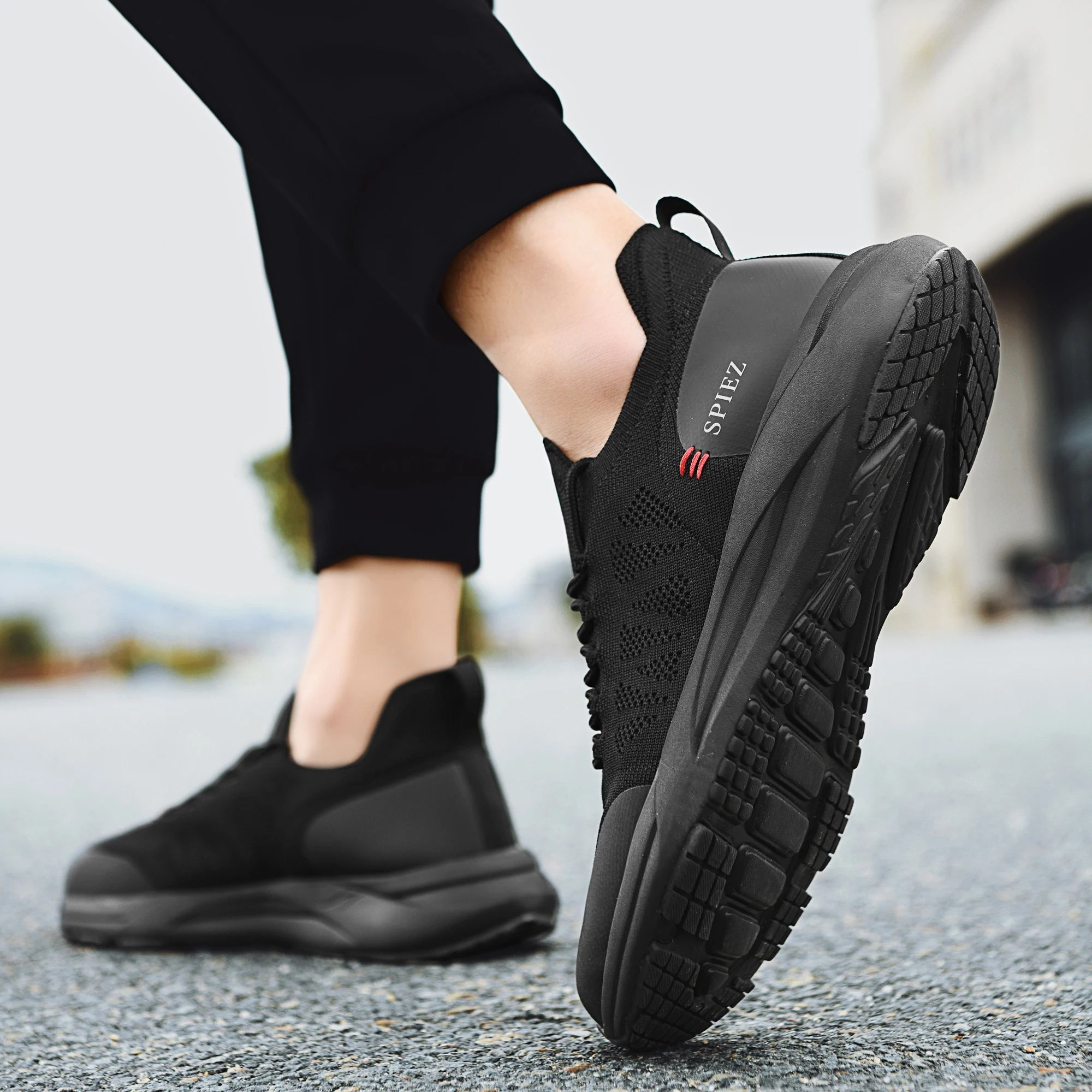 Spiez-Zapatos Deportivos informales para hombre, ligeras y transpirables para correr, zapatos planos con bordado a 2022 - AliExpress