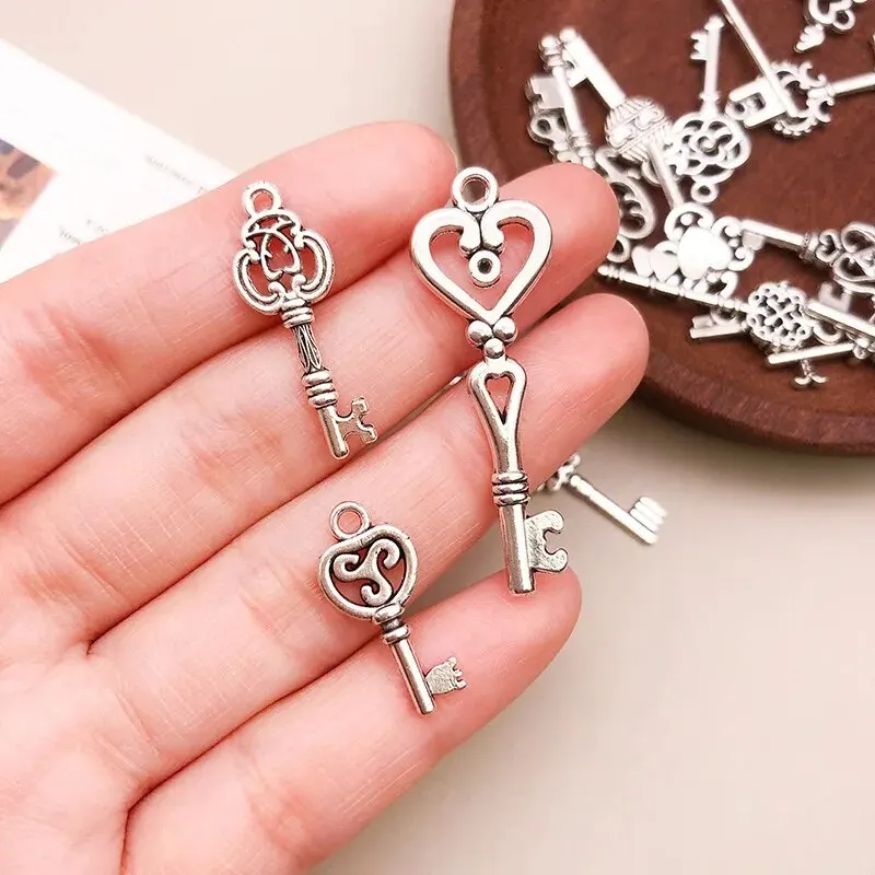 Key Charms Metal Pendant For Jewelry Making