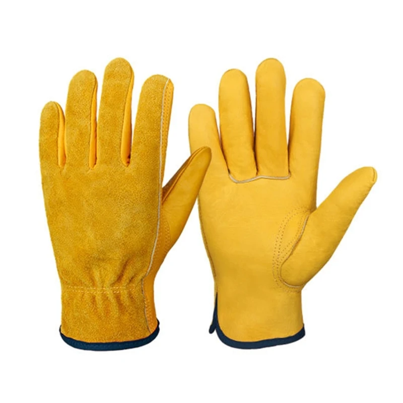 BreathableCowhide Gloves for Men and Women for Gardening and Welding Drop Shipping