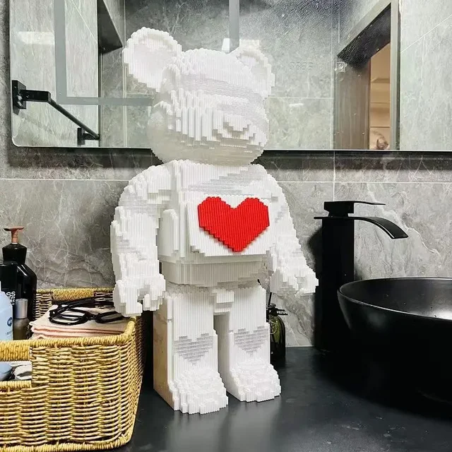 55CM Super Large Series Violent Bear Building Blocks Decoration Small Particle Three Dimensional Assembly Toy Gift 4