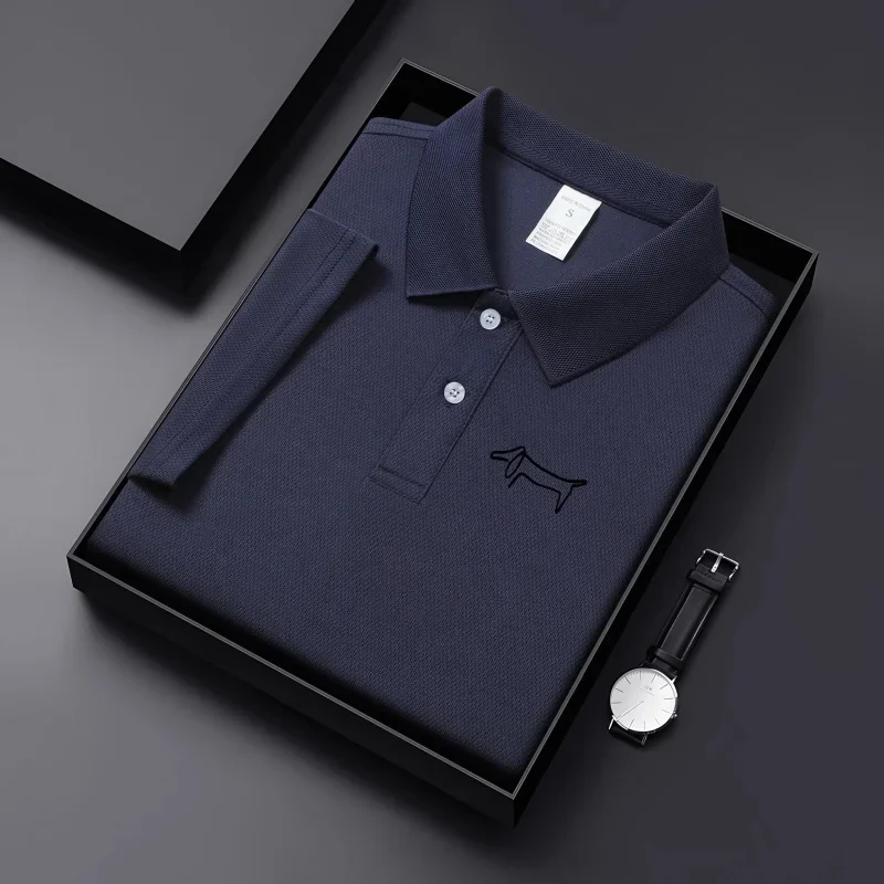 Men's Premium Solid Color Golf Polo Shirt 5