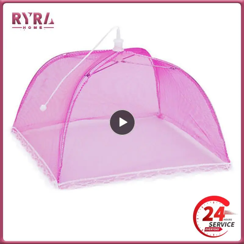 

1PCS Household Food Umbrella Cover Picnic Barbecue Party Anti Mosquito Fly Resistant Net Tent For Kitchen Dinner Table YJN