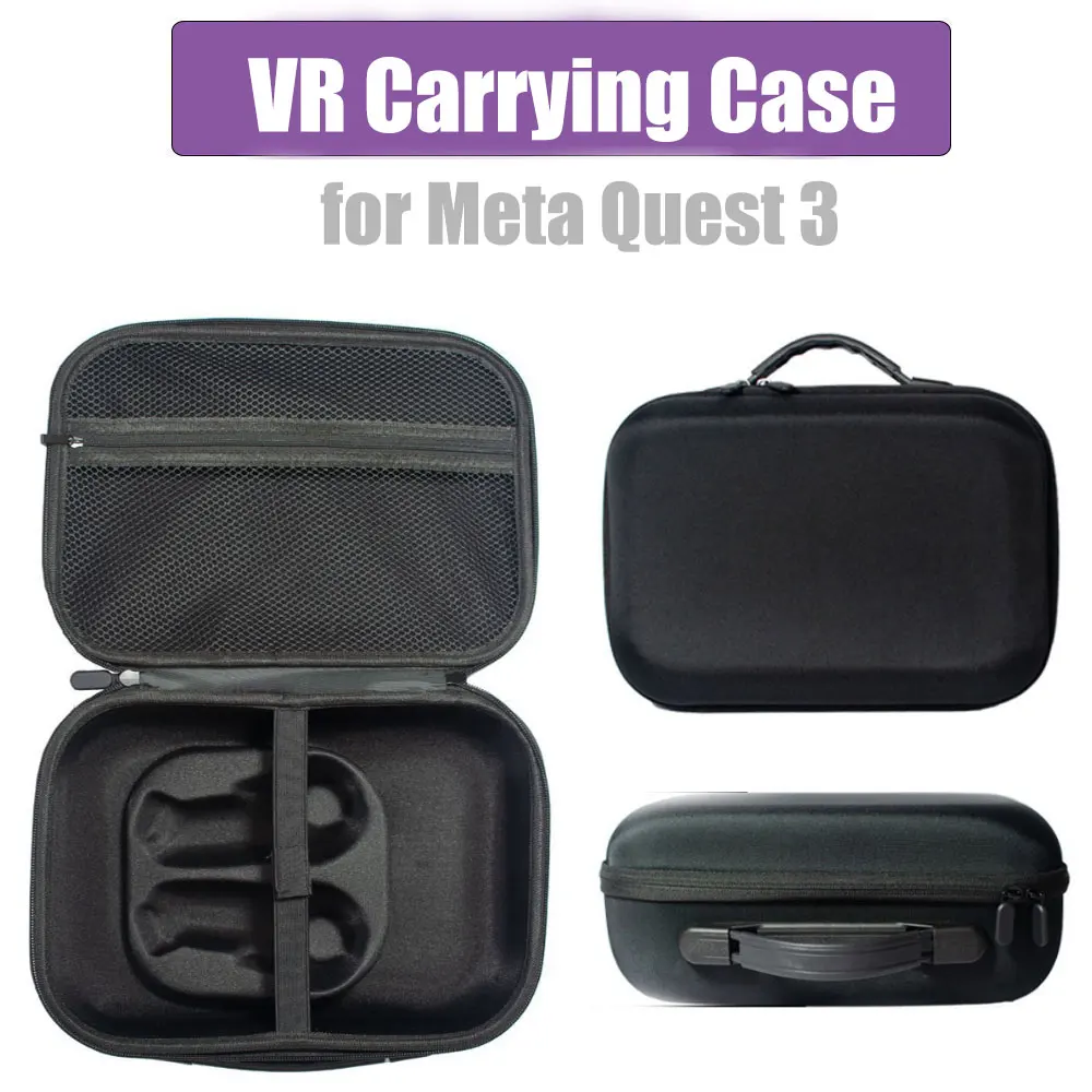 Meta Quest 3 Bundle: 128GB VR Headset + Carrying Case + Elite Strap