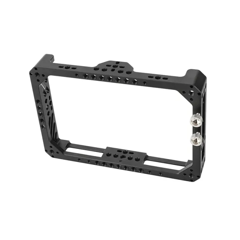 CAMVATE 풀 모니터 케이지 브래킷, Desview R7II 7 인치 온 카메라 모니터, HDMI 케이블 클램프 및 트위스트 방지 1/4 인치-20 암 마운트