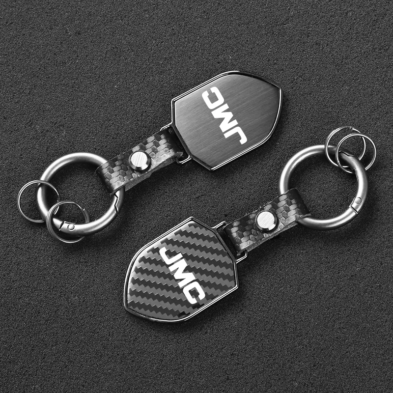 

New carbon fiber gloss black Shield Car KeyChain Fashion Business Gift For JMC Boarding VIGUS5 VIGUS 3 Pickup car