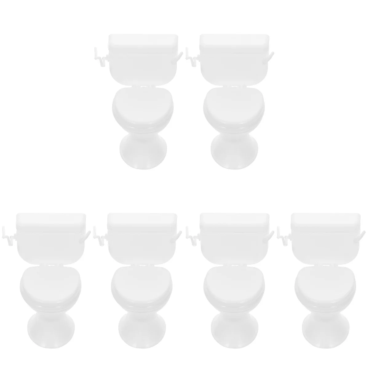 

Dollhouse Toilet Toy for Kids Bathroom Mini Toys Accessories Furniture Pretend Play Bathtub