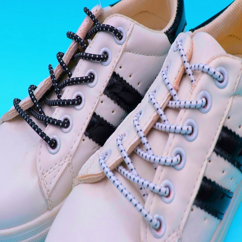 Weiou Official Best Shoe Accessories 3MM Reflective&Elastic Shoelace Trendy Nice Rope Men Women Sneaker 2021 Sport Leisure Block