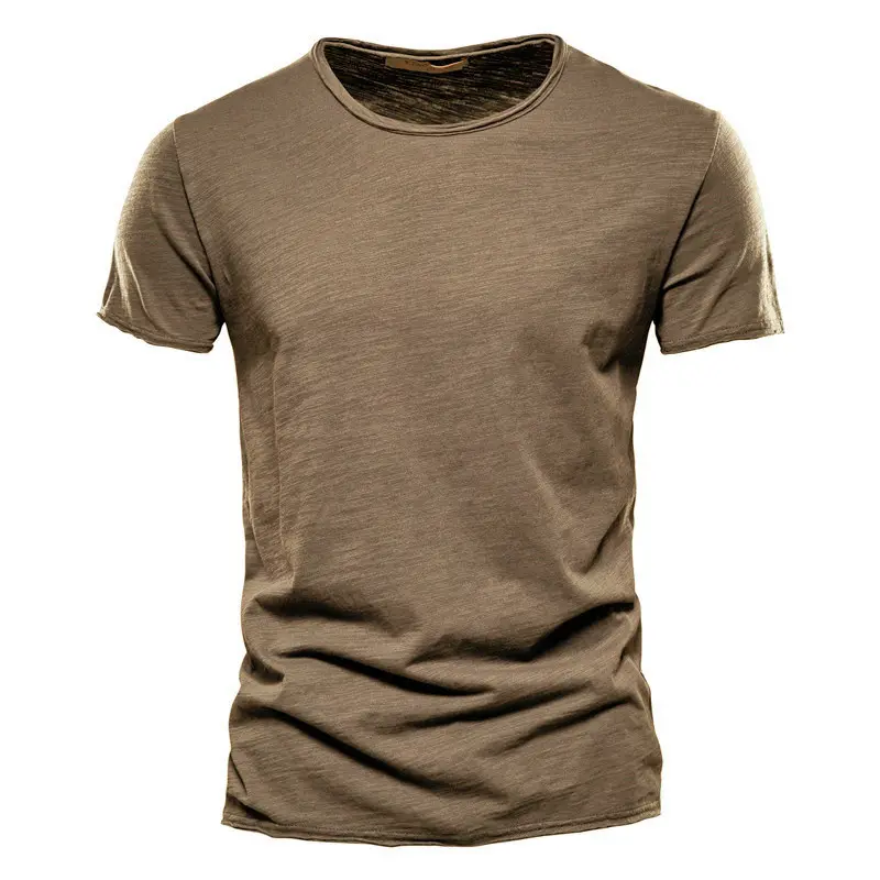 100% Cotton Men T-shirt Casual Soft Fitness Summer Thin T-shirts Men's Home Clothes O-Neck Short Sleeve Soild T Shirt for Men - Image 13
