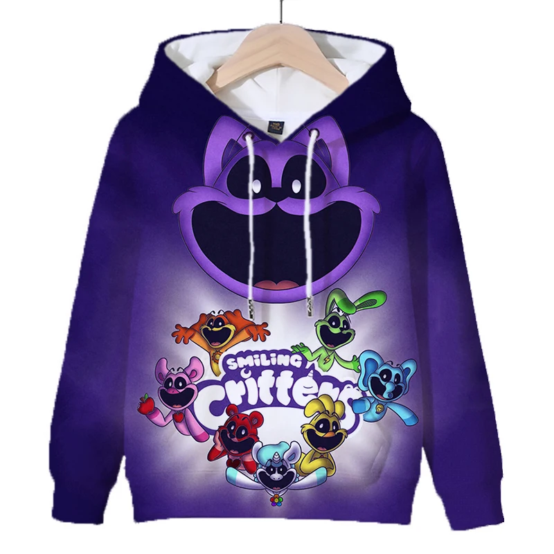 

Funny Smiling Critters Print Hoodies Boys Girls Harajuku Sweatshirt Children Long Sleeve Pullover Autumn Kids Casual Tracksuit