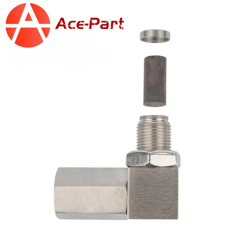 O2 Sensor M18*1.5 Universal 90 Degree Mini Catalyst O2 Sensor Oxygene Sensor With Mini Catalytic Converter