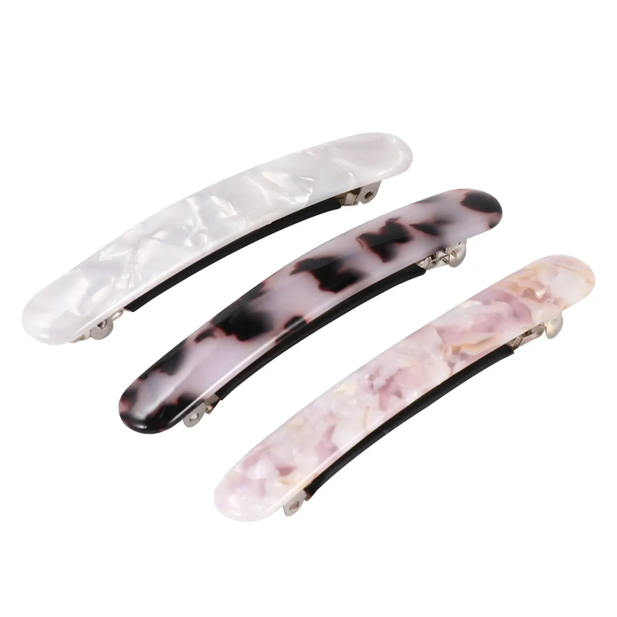 3Pcs 아세테이트 헤어핀 여성 헤어 클립 파티 웨딩 볼 스타일링 포니 테일 홀더를위한 미끄럼 방지 우아한 패션 헤어 액세서리