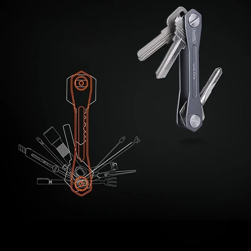 Compact Aluminum Keychain Organizer - Stylish and Functional Key Holder