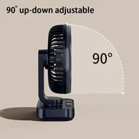 Ventilateur de Table Portable type-c Rechargeable 4 vitesses bureau USB ventilateur de refroidissement sans fil oscillant ventilateur mural suspendu 90 °   Degrés de réglage 3