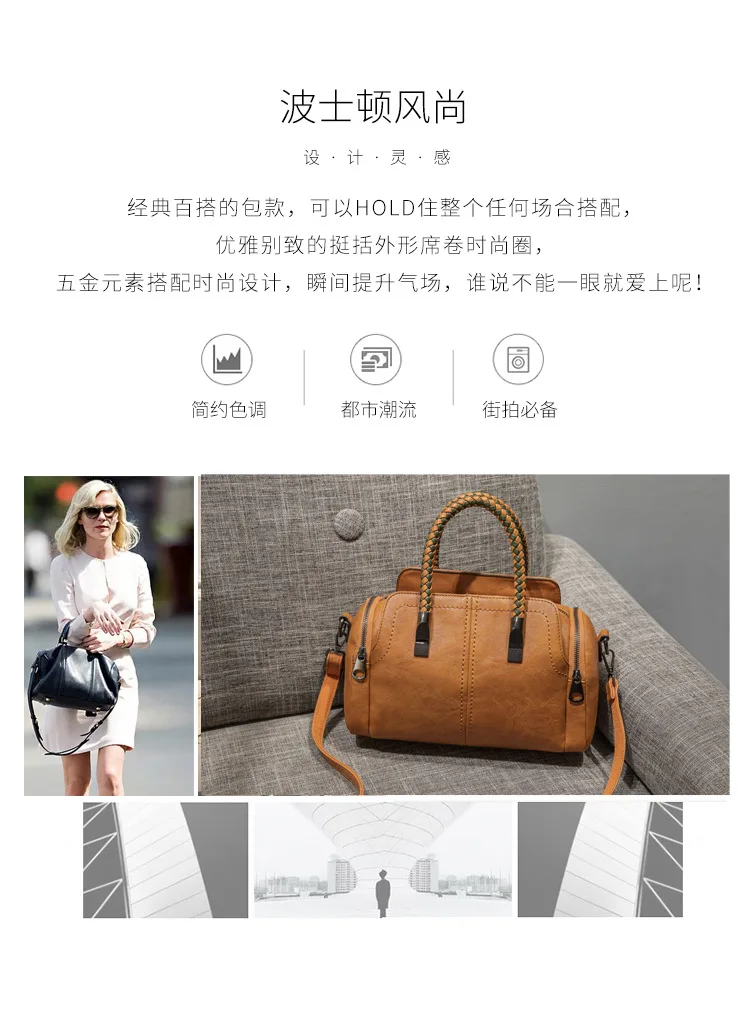 2022 New High Quality Shoulder Bag Messenger Bag All-Match Boston Bag Soft Leather Women'S Bag Fashion Woven Handbag 2 2022 New High Quality Shoulder Bag Messenger Bag All-Match Boston Bag Soft Leather Women'S Bag Fashion Woven Handbag
