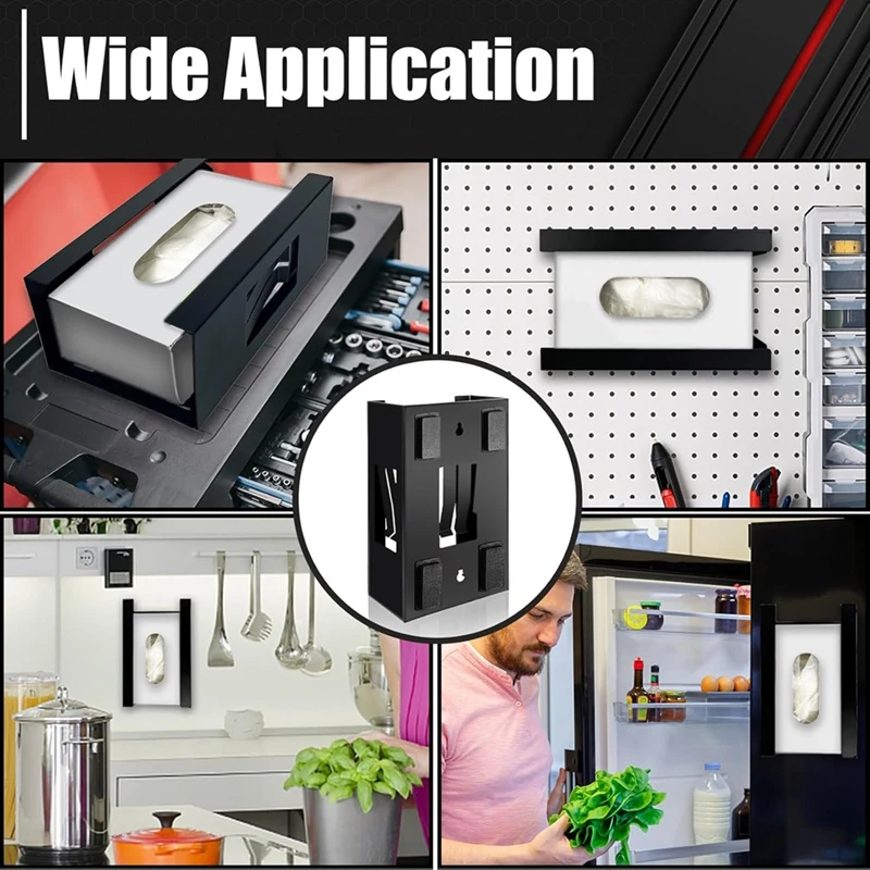 Magnetic Glove Box Holder, Tissue Dispenser, Holds Boxes Of Gloves, Towels, Wipes And Tissues,Suitable For Wall Mounting 5