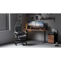 Gaming Chair Fabric with Pocket Spring Cushion, Massage Game Chair Cloth with Headrest, Ergonomic Computer Chair with Footrest 2