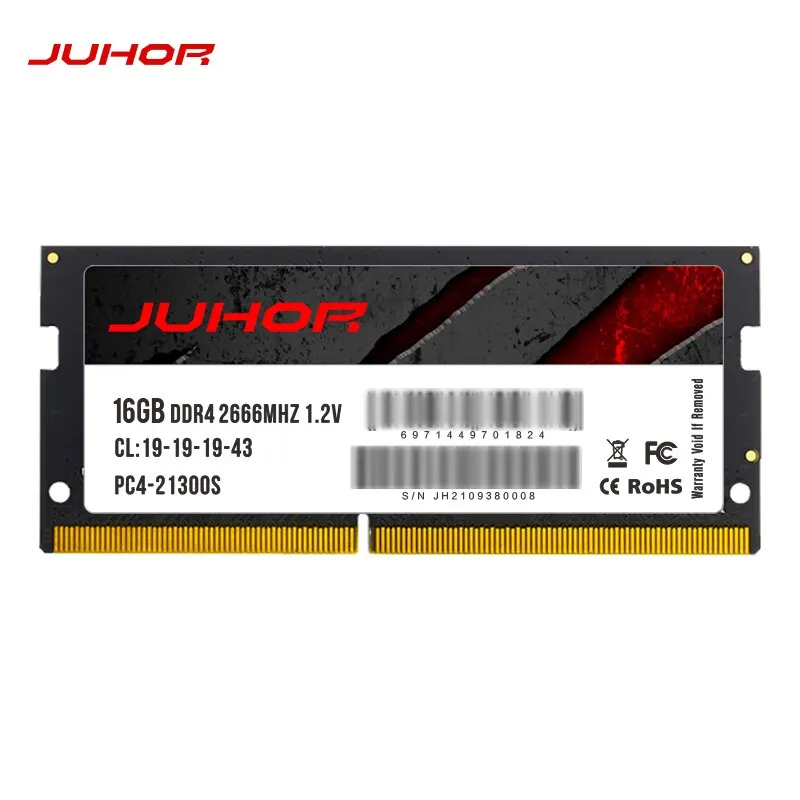 JUHOR Memoria Ram DDR4 8GB 16GB 2666mhz 3200mhz DDR3 8GB 1600mhz Sodimm Notebook High Performance Laptop Geheugen