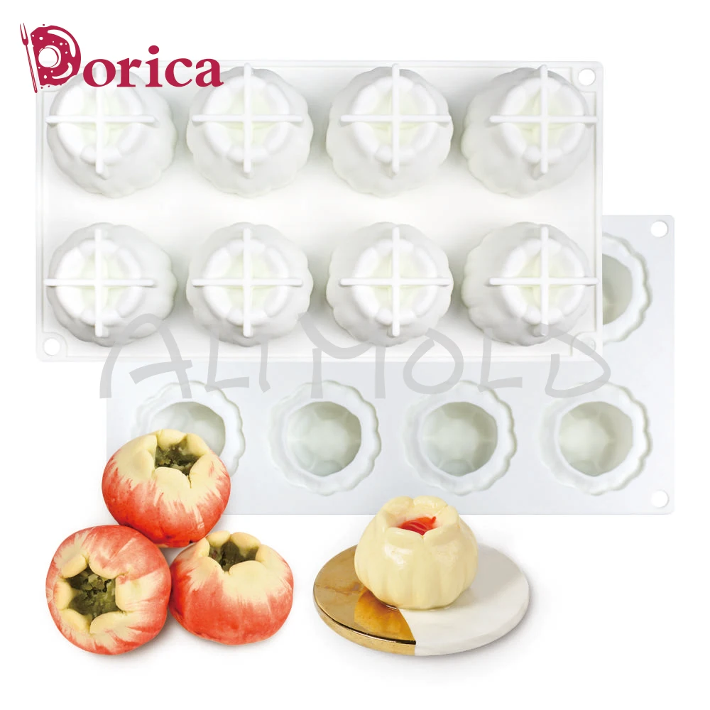 

Dorica 8 Holes Pomegranate Cake Mold Silicone DIY Soap Mould Mousse Cake Ice Mould Cake Decoration Tool Kitchen Accessories