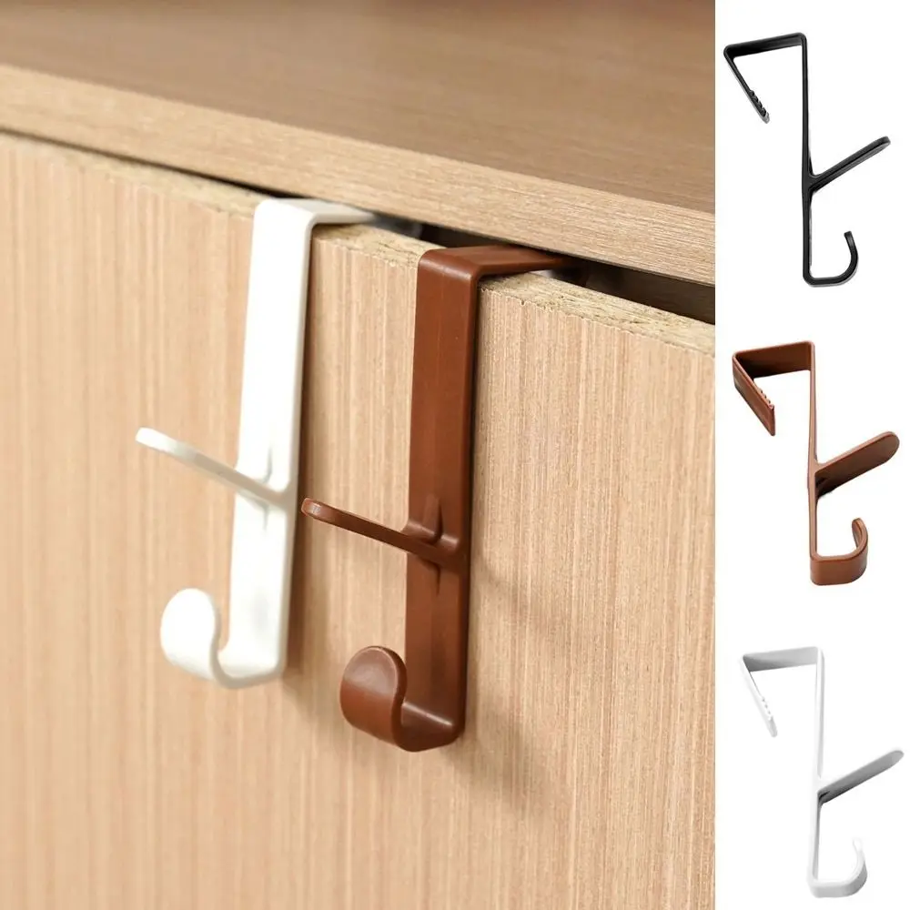 Plastic Cupboard Bags Storage Holder Non Perforated Cabinet Door Hook Space Saving Hanging Doors Storage Racks Multiple Colors