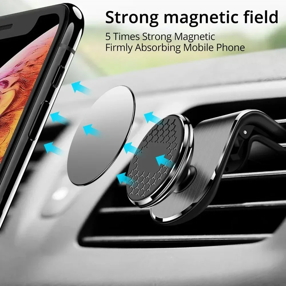 Magnetic Car Phone Holder Air Vent Car Mount GPS Mobile Phone Support In Car Bracket for iPhone Samsung Xiaomi Huawei Smartphone