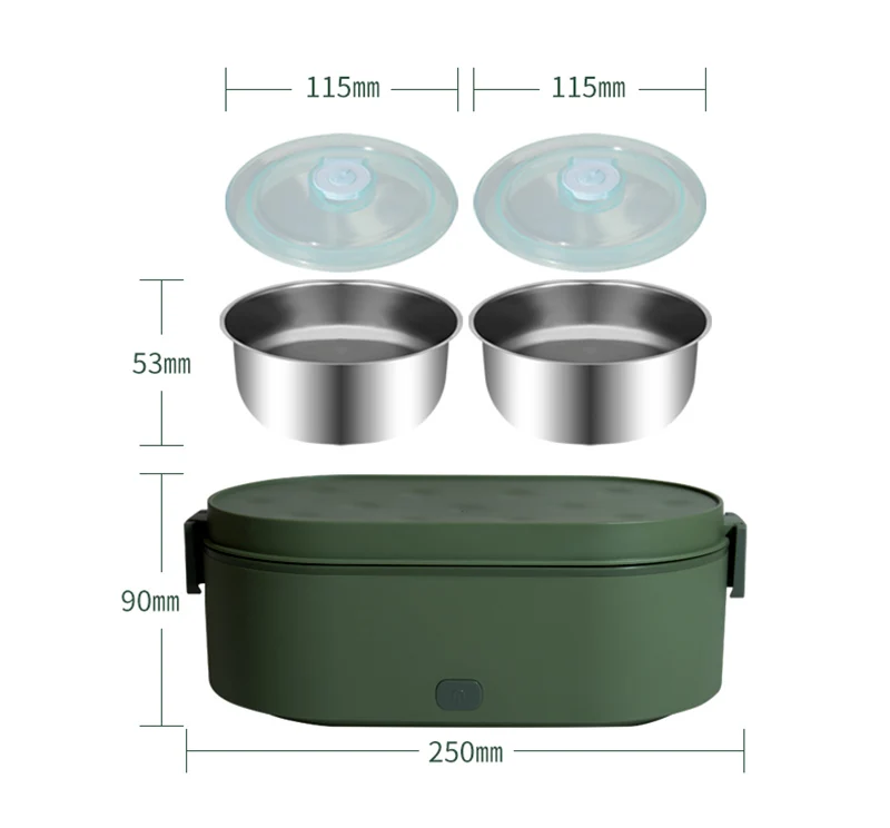 Description Picture 6 of itemStainless Steel Electric Lunch Box Portable Outdoor Picnic Leak Proof Food Heater Warmer Container USB 12V 24V 5V Car Heating