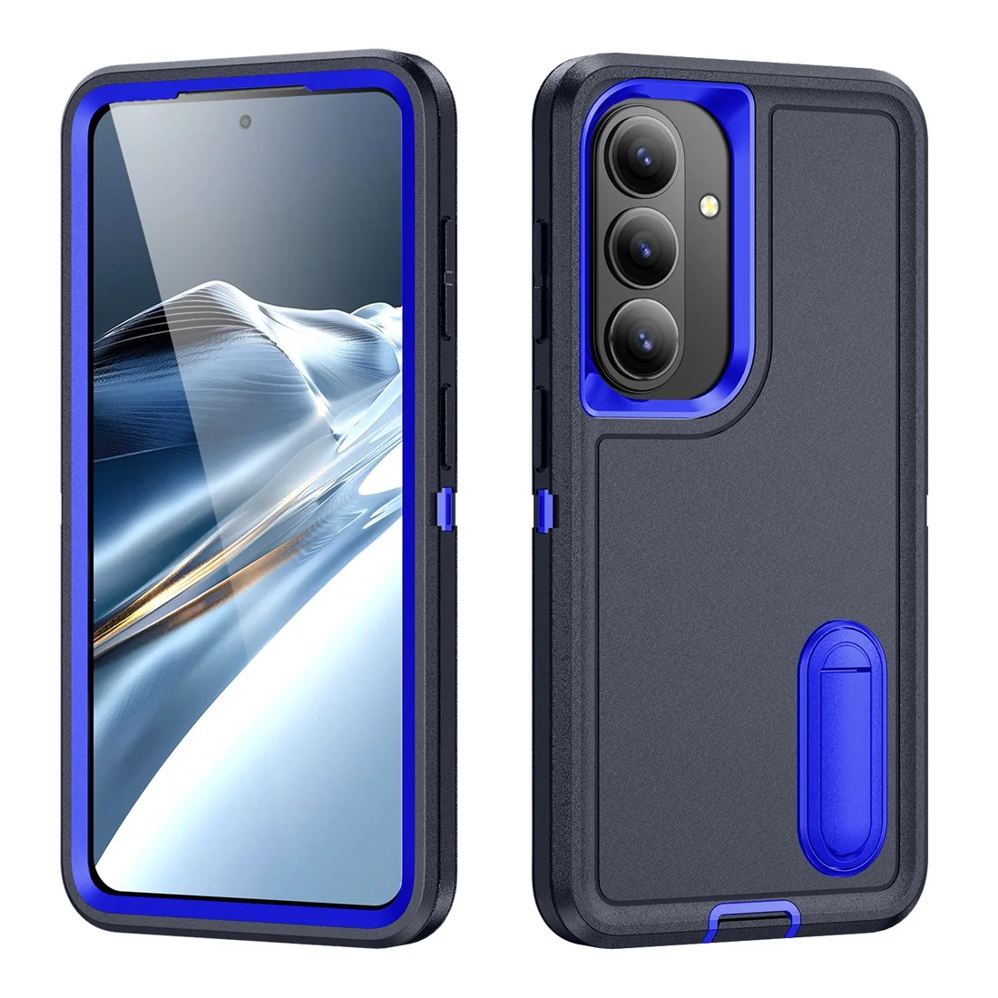 3-in-1 Shockproof Slim Heavy Duty Case with Kickstand