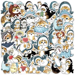 Cute Shark Hooded Stickers Decals for Decoration and Scrapbooking (50PCS)