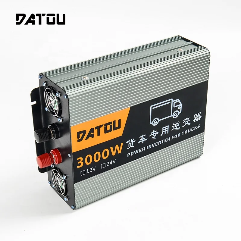 3000W 개조된 사인파 인버터 DC 24V  220V 피크 6000W 배터리, 트럭용