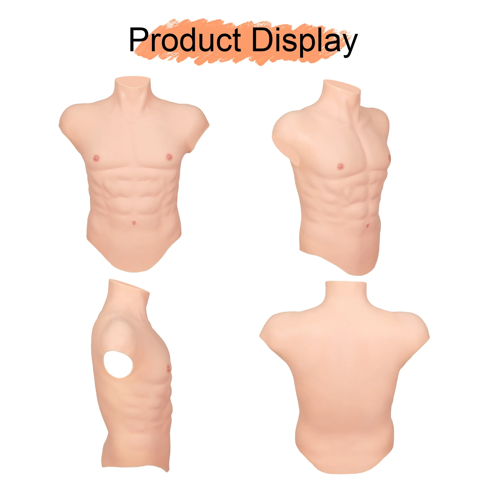 CYOMI Cosplay Silicone Male Muscle Suit Fake Belly Chest Bodysuit Artificial Simulation Abdominal Strong Figure for Crossdresser silicone pacifier silicone teether silicone breast forms