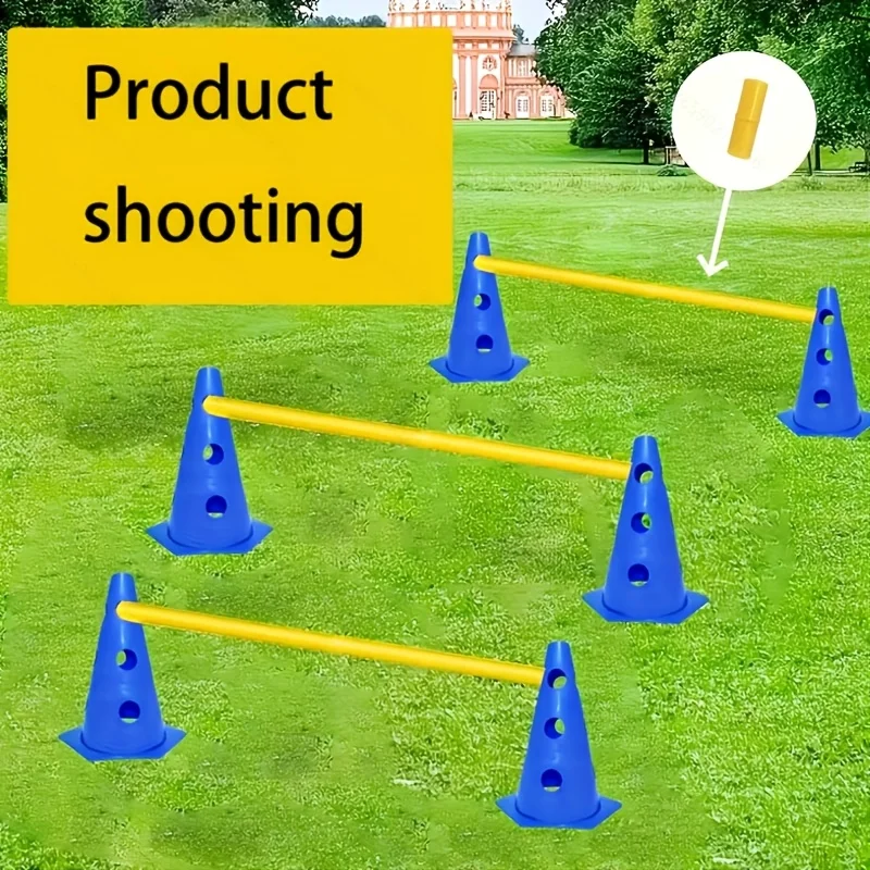 Set di attrezzature per l'addestramento all'agility per cani con secchio perforato e supporto per ostacoli - immagine 5