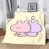 Asamimichaan Asleep Cute Asamimi Square Printed Blanket Picnic Blankets Warm Blanket Soft and Comfortable Blanket Home Travel 3