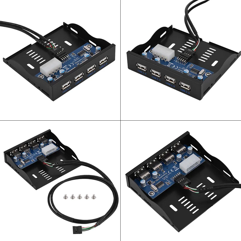 플로피 프론트 패널 프론트 패널 확장 USB2.0 플로피 프론트 패널 3.5인치 플로피 베이 9핀-4 인터페이스 USB 2.0 허브