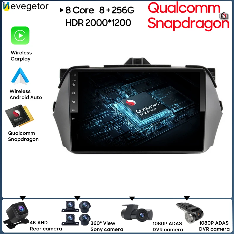 

Qualcomm Snapdragon Android For Suzuki Alivio Ciaz 2014 - 2019 Head Unit Stereo Carplay High-performance CPU 5G Wifi Auto Radio