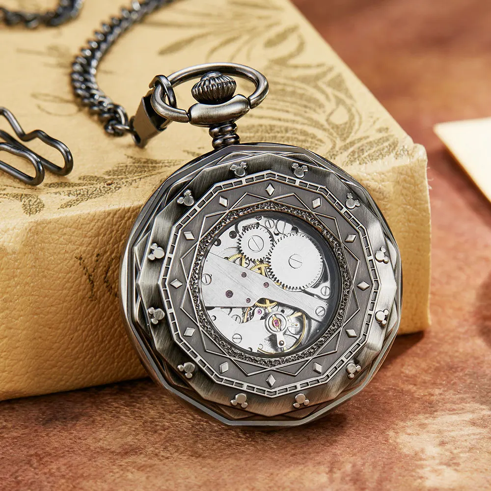 الوجه ساعة الجيب الرجال النساء هدية