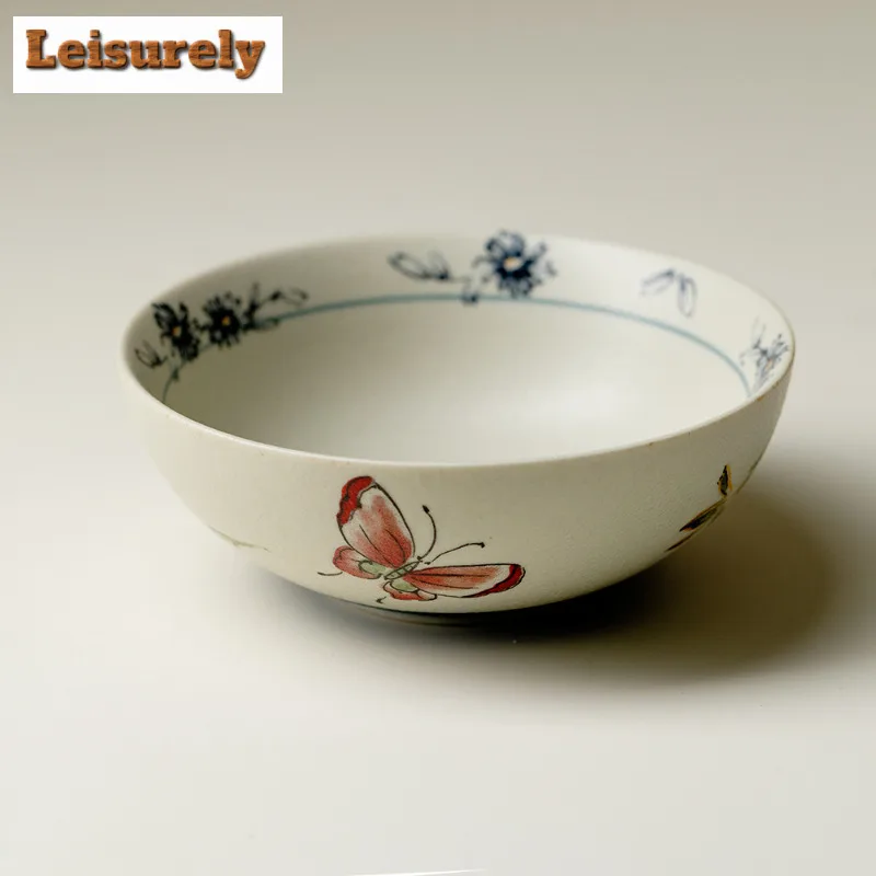 2pc/lot Butterfly Orchid Teacup Zen Tea Bowl Beautiful Tea Cup Tea-tasting Smelling Cup Chazhan Master Cups Chinese Tea Set 80ml